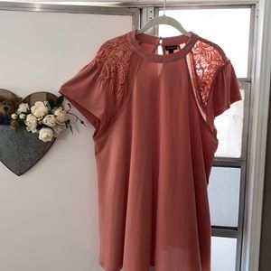 New Torrid salmon blouse 2X